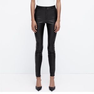 Zara FAUX LEATHER LEGGINGS